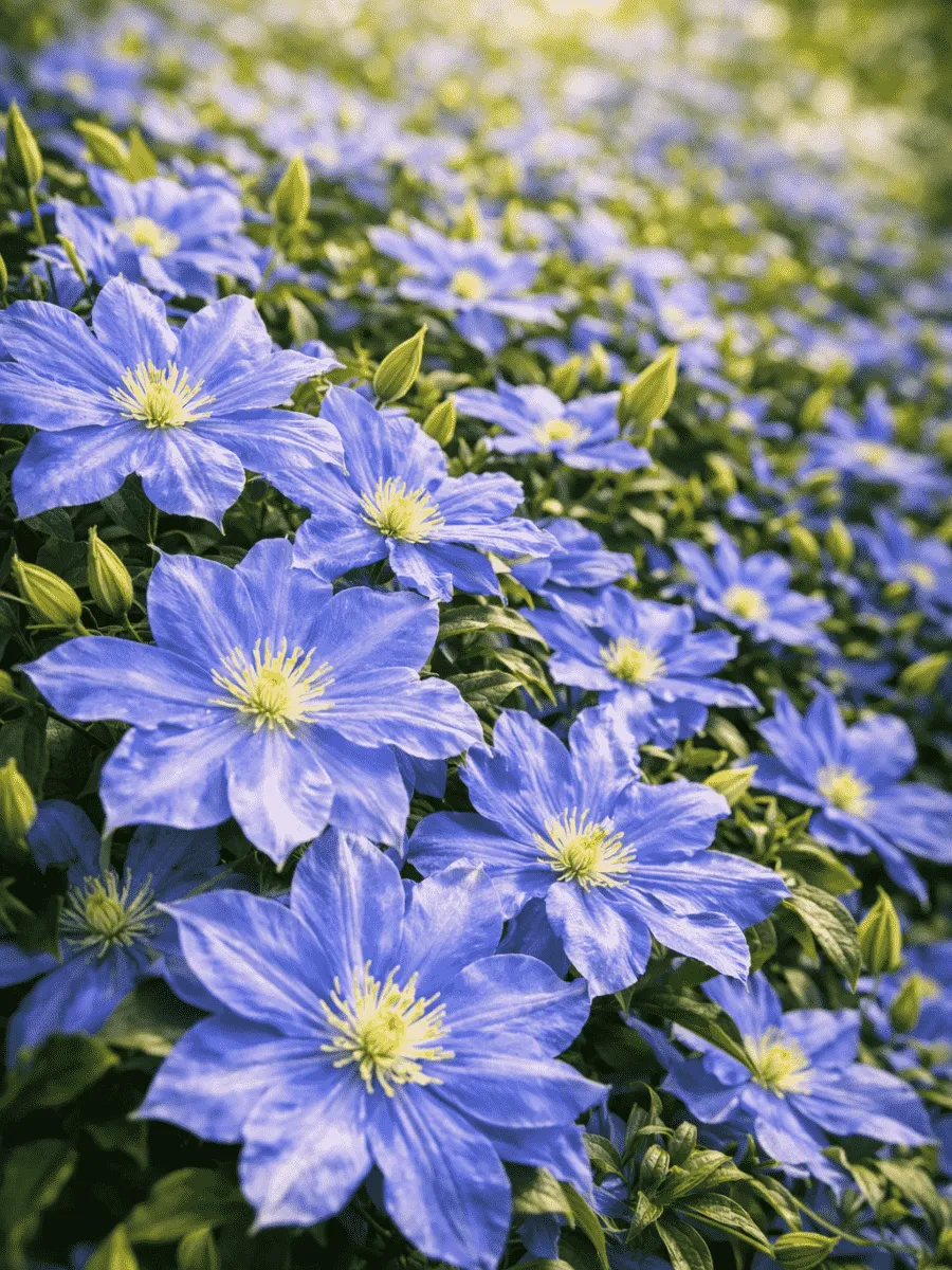 Клематис гибридный Blue Pillar