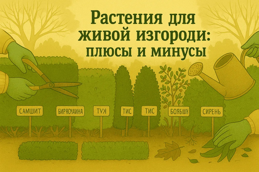 Растения для живой изгороди: плюсы и минусы