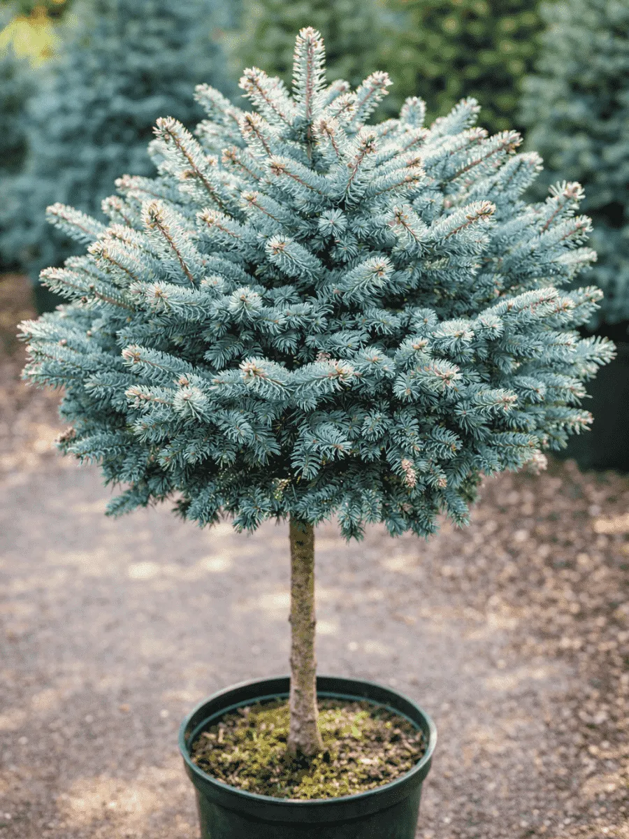Ель колючая Glauca Globosa на штамбе 80-90см ТОЛЬКО САМОВЫВОЗ